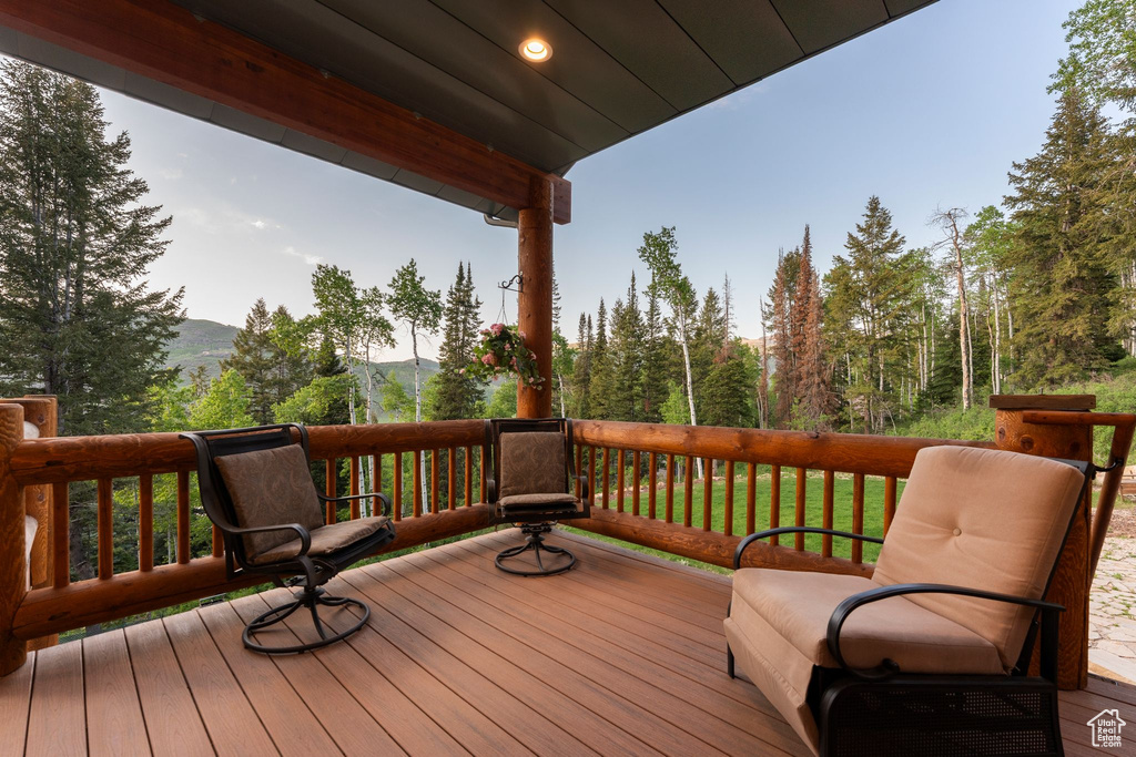View of wooden terrace