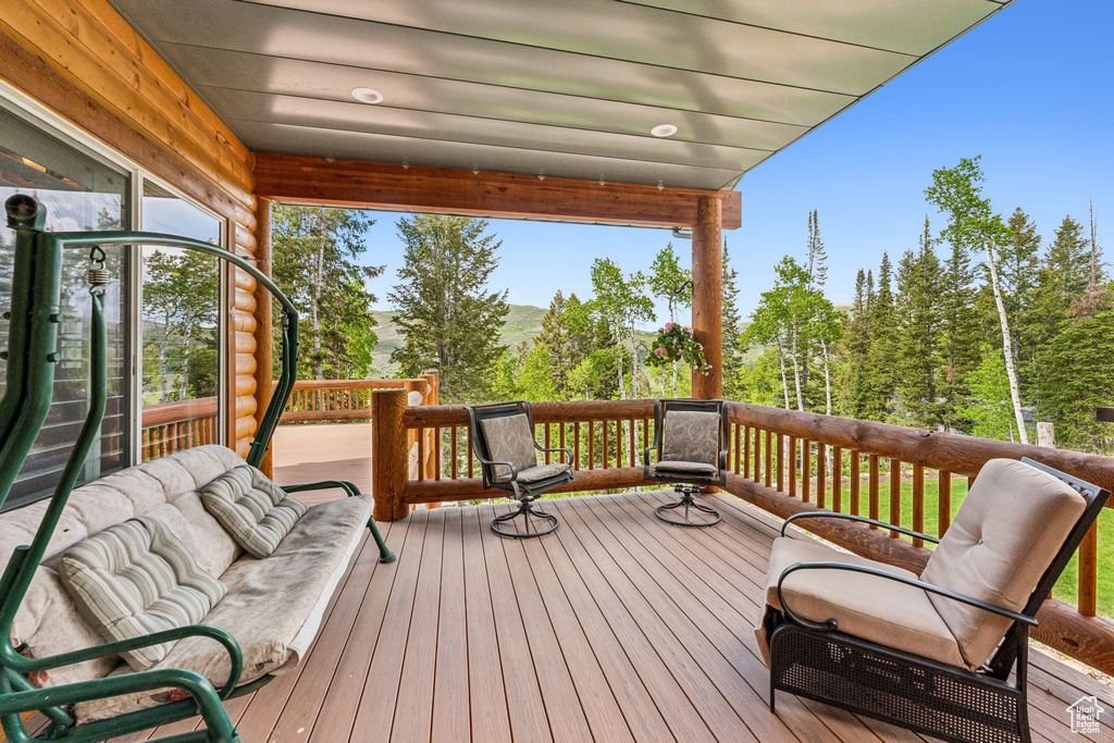 View of wooden terrace