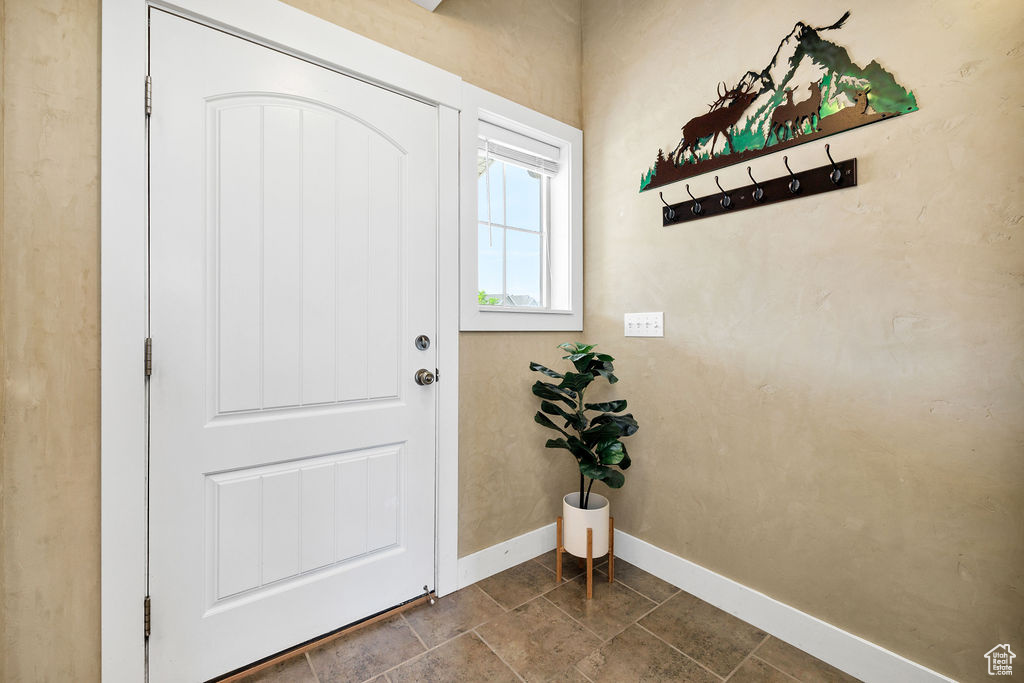 Entryway with baseboards