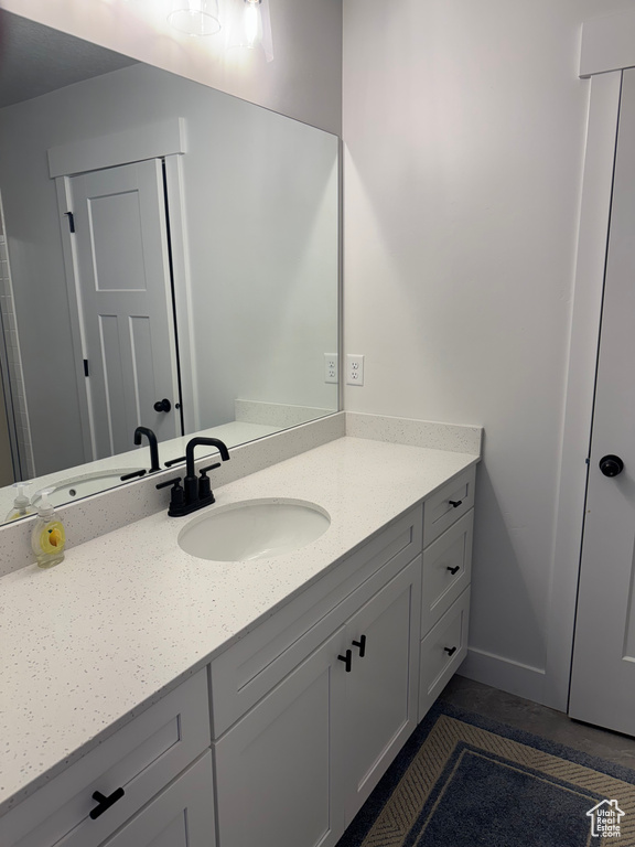 Bathroom featuring vanity