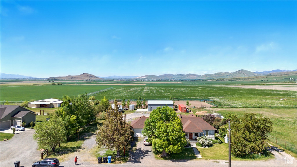 View of rural area featuring a mountain backdrop