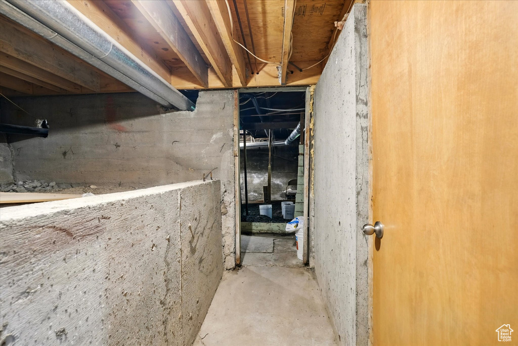 View of below grade area