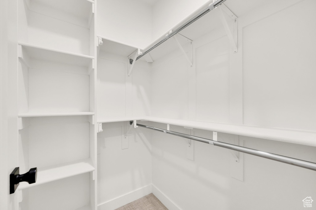 View of walk in closet