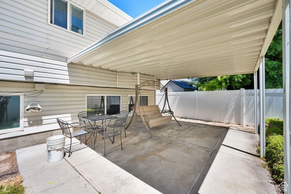 View of patio / terrace featuring outdoor dining space