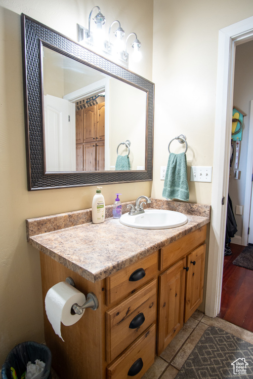 Bathroom featuring vanity