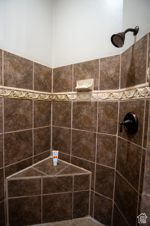 Bathroom with tiled shower
