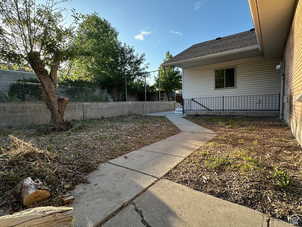 View of fenced yard