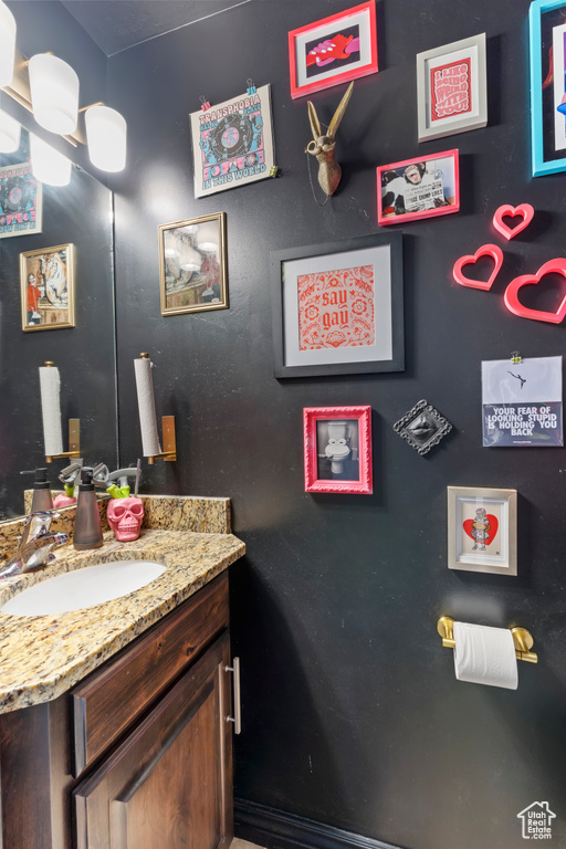 Bathroom featuring vanity