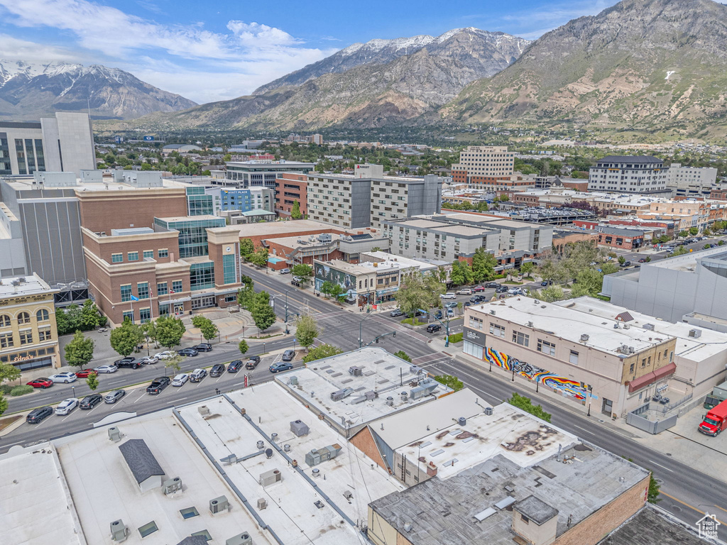 View of urban area featuring mountains