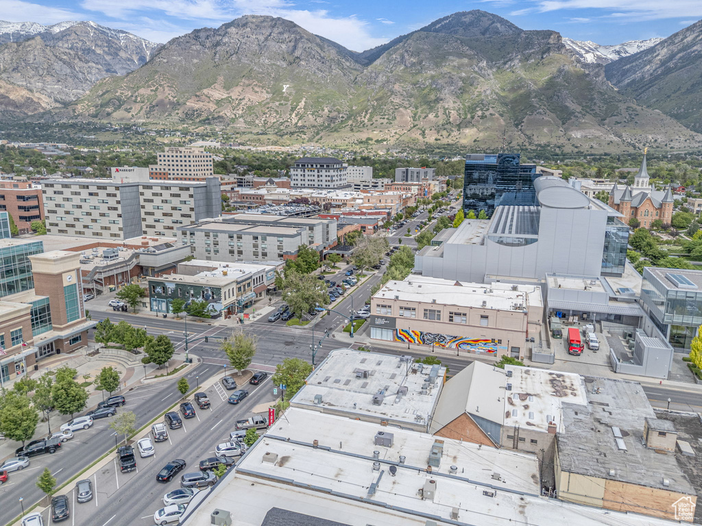 View of urban area with mountains