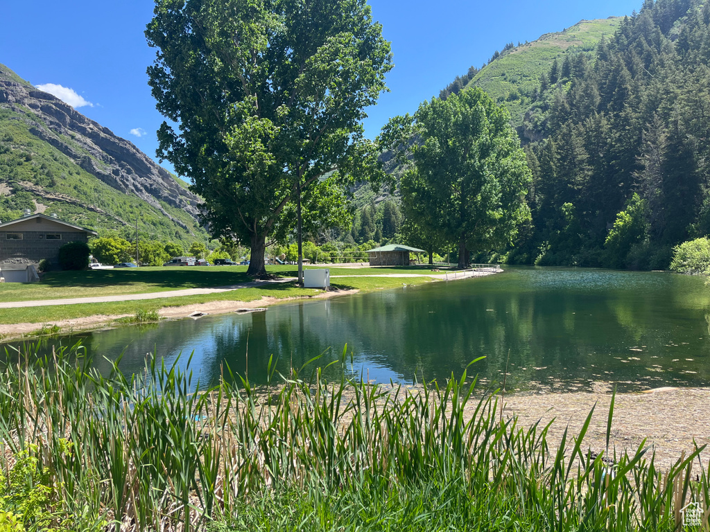 Water view featuring a mountain backdrop