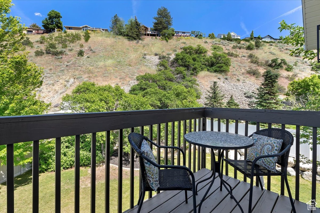 View of wooden deck