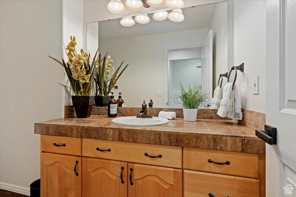Bathroom featuring vanity