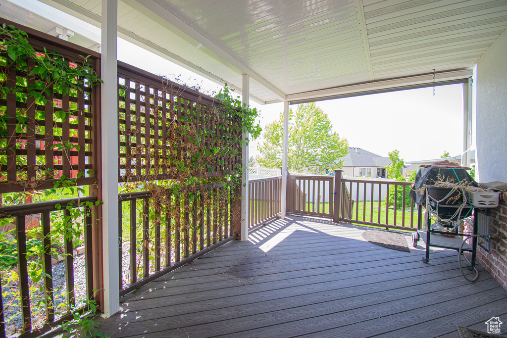 View of wooden terrace
