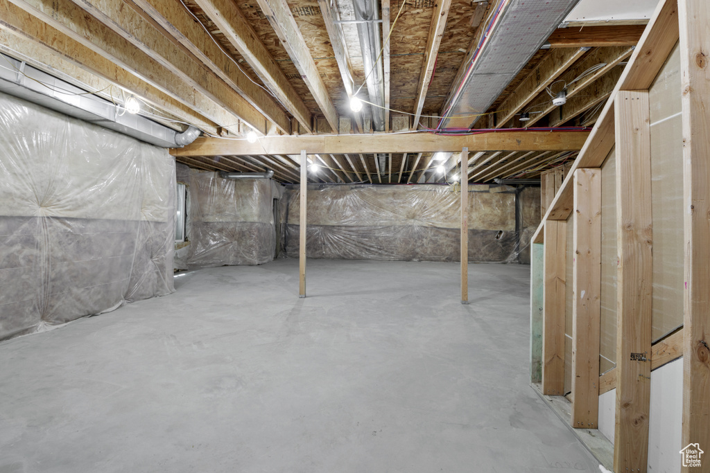 View of unfinished below grade area
