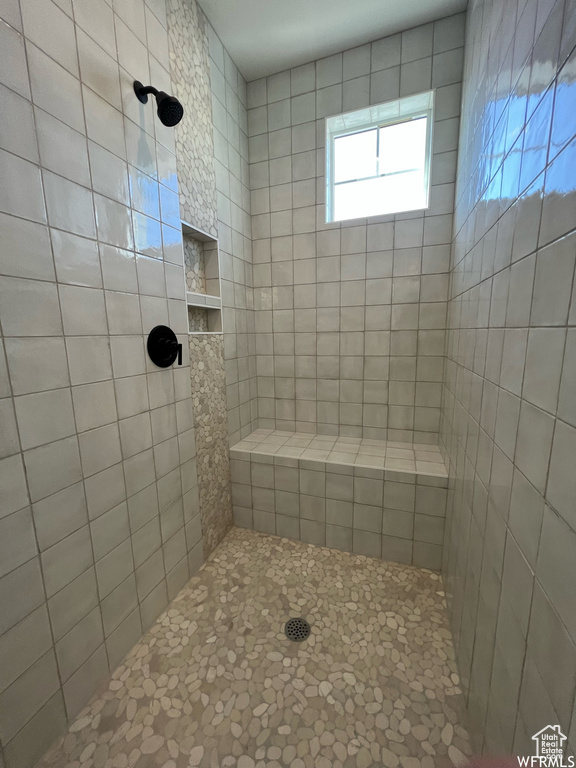 Full bathroom featuring a tile shower