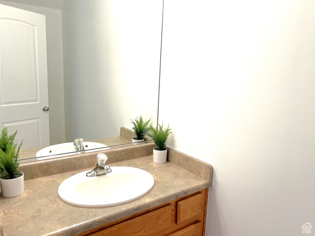 Bathroom featuring vanity