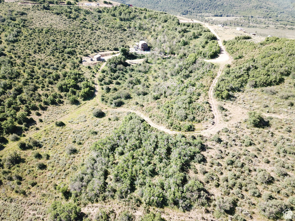 Aerial view of sparsely populated area