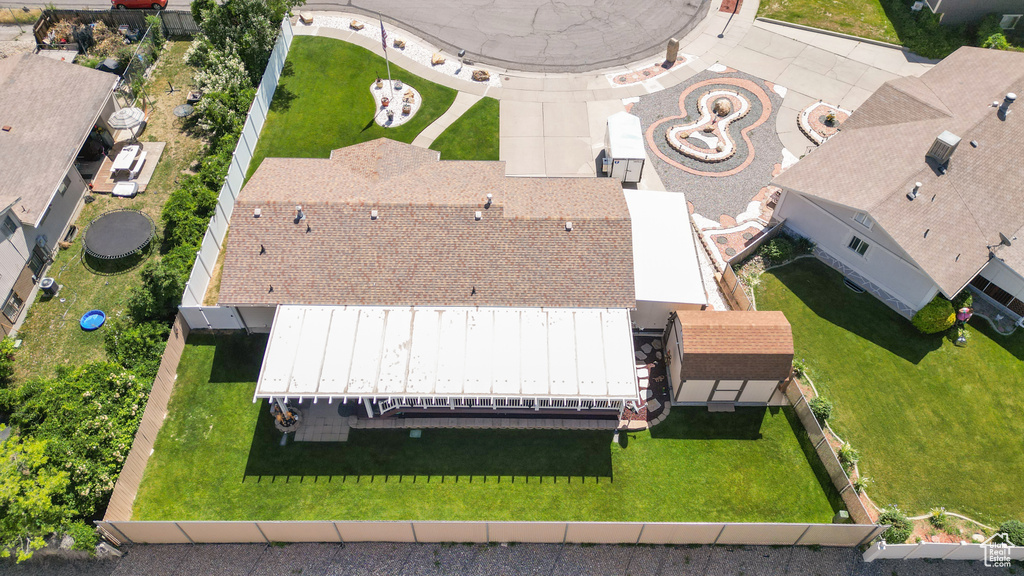 View from above of property