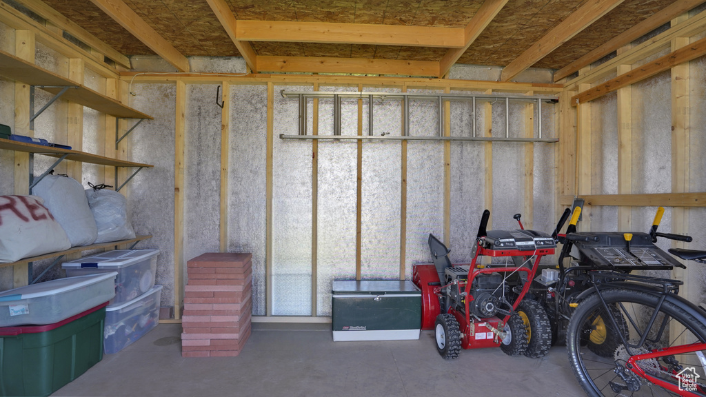 Storage area with a garage