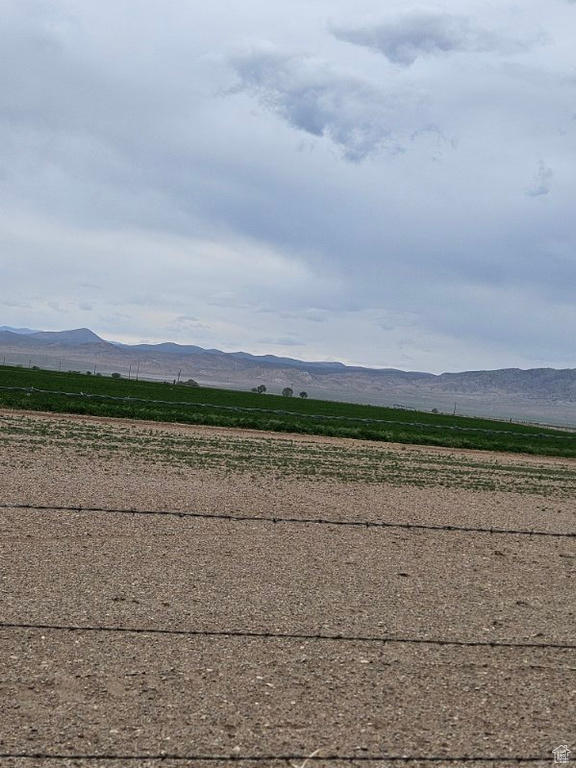 View of mountain background with rural landscape