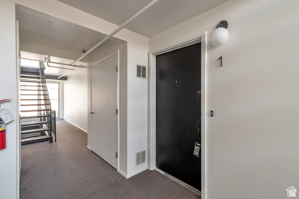 Hall with baseboards