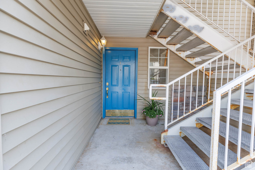 View of doorway to property