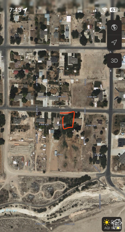 Aerial view of property's location