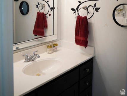 Bathroom featuring vanity