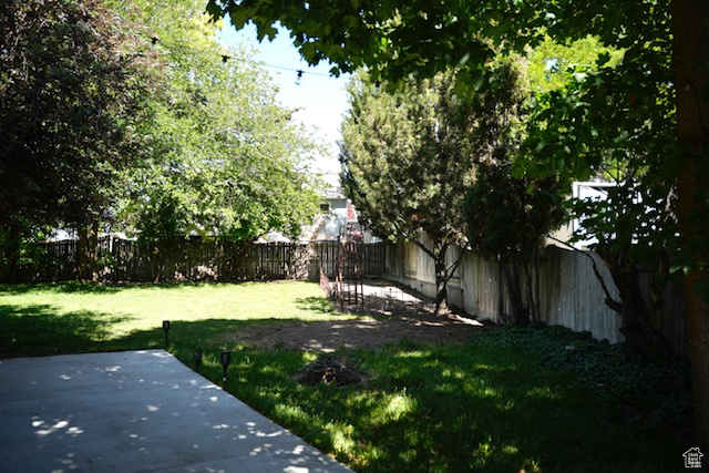 View of yard featuring a patio area