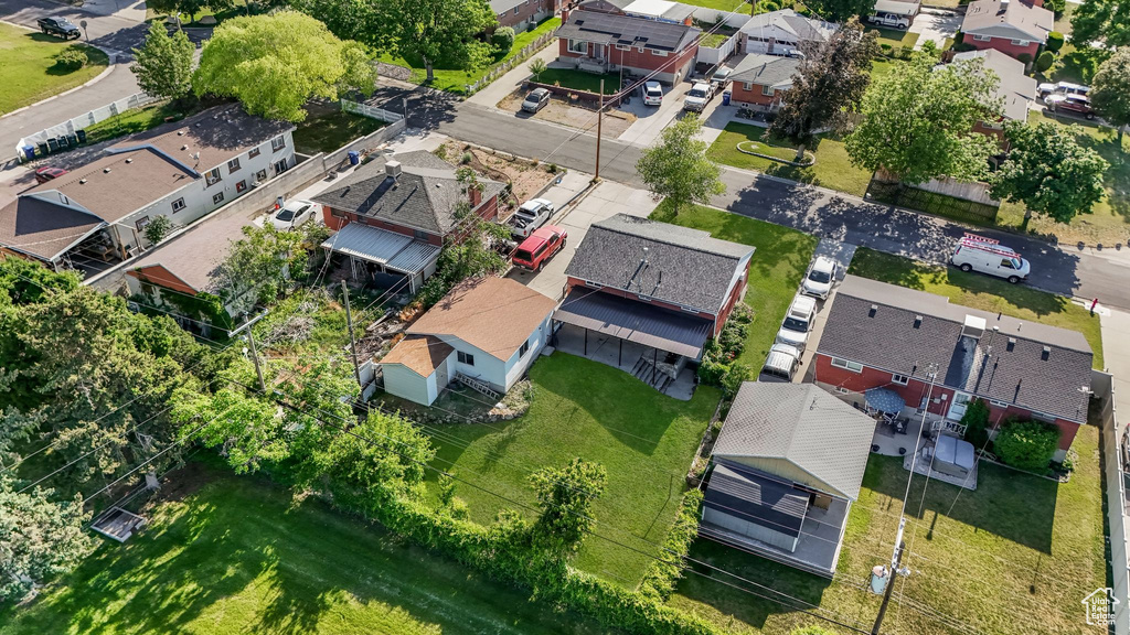 Aerial view of residential area