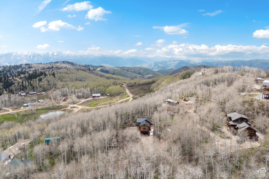 View of mountain background with rural landscape