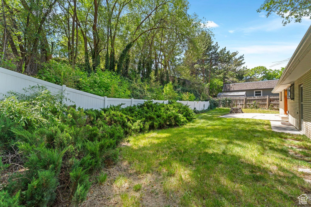 View of yard featuring a patio area