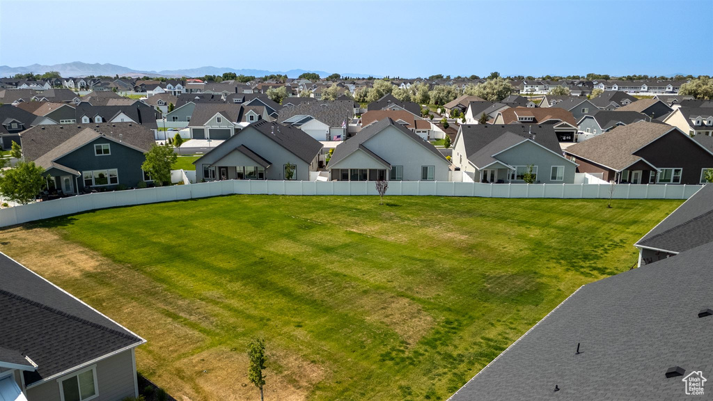 Aerial view of residential area