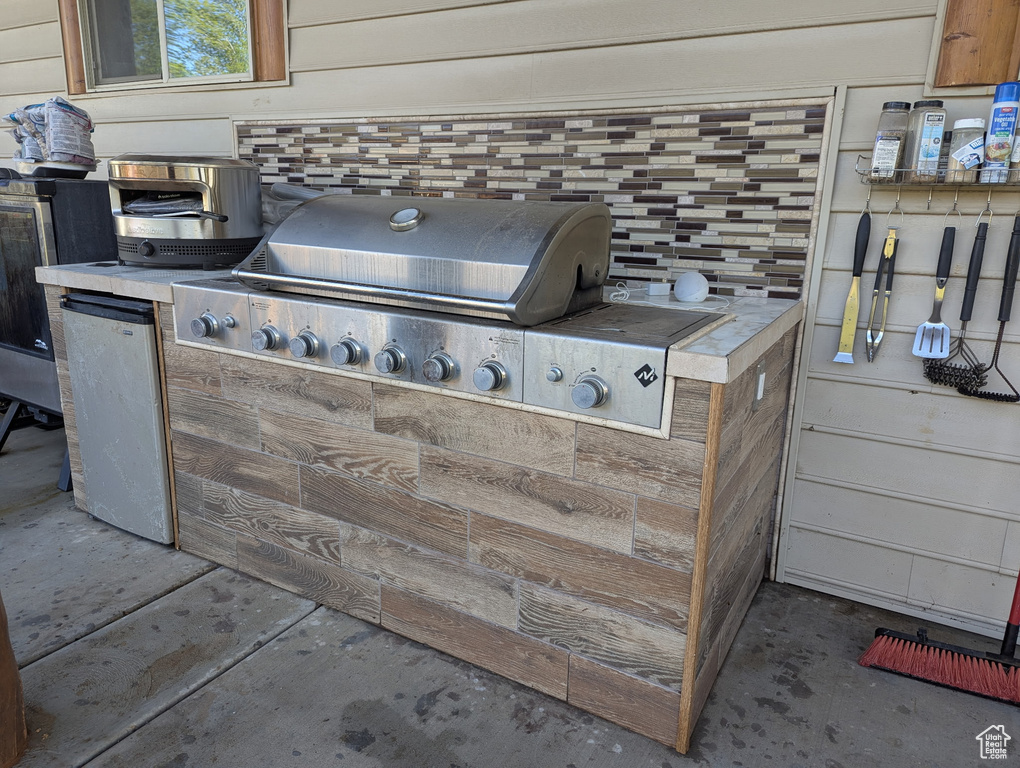 View of patio / terrace featuring a grill