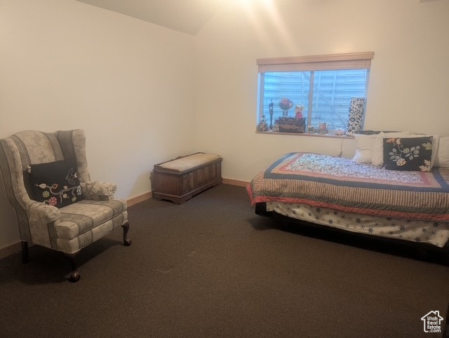 Bedroom featuring baseboards and carpet flooring