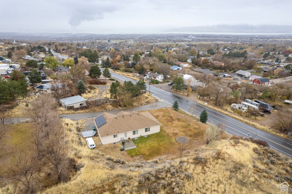 Aerial view of residential area