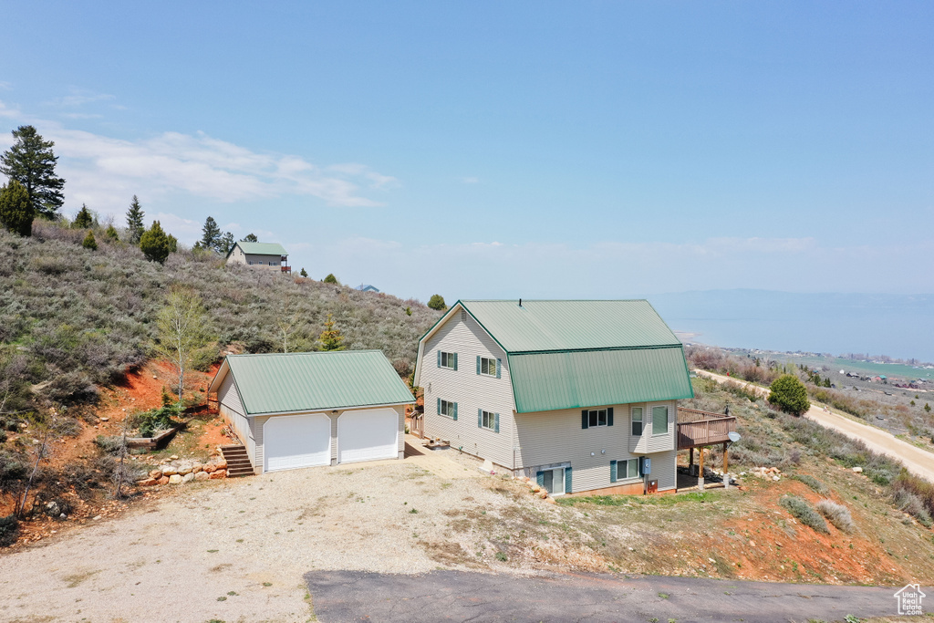 View from above of property