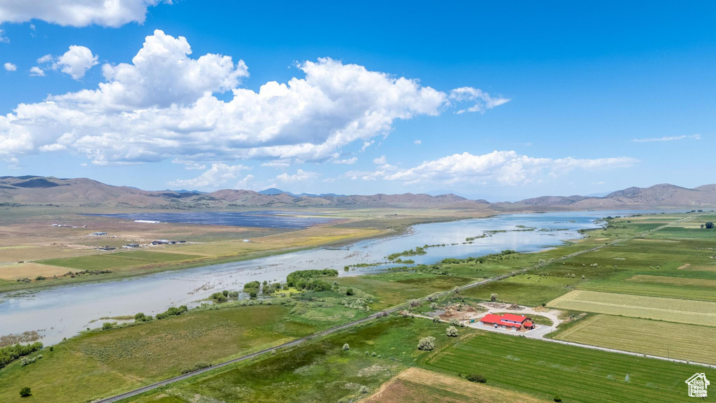 View of rural area with a water and mountain view