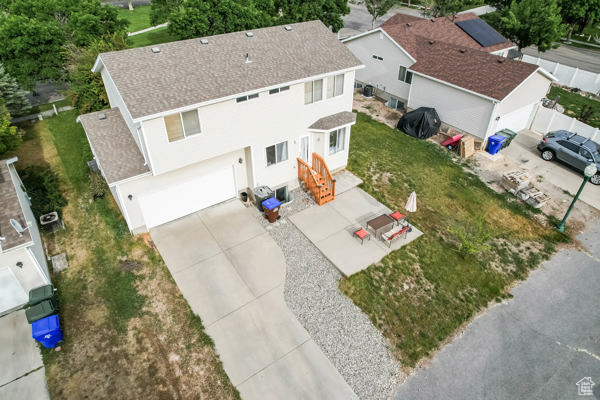 View from above of property