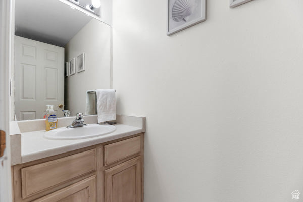 Bathroom featuring vanity
