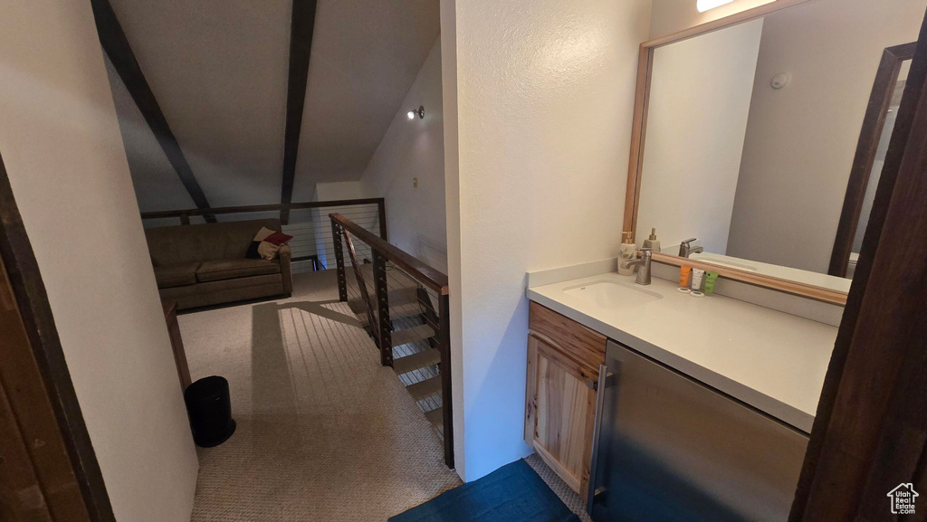 Bathroom featuring vanity