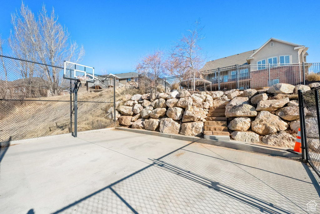 View of sport court with basketball court