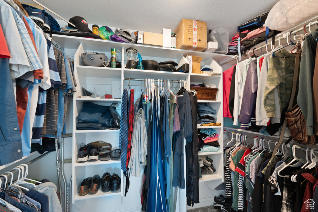 View of walk in closet