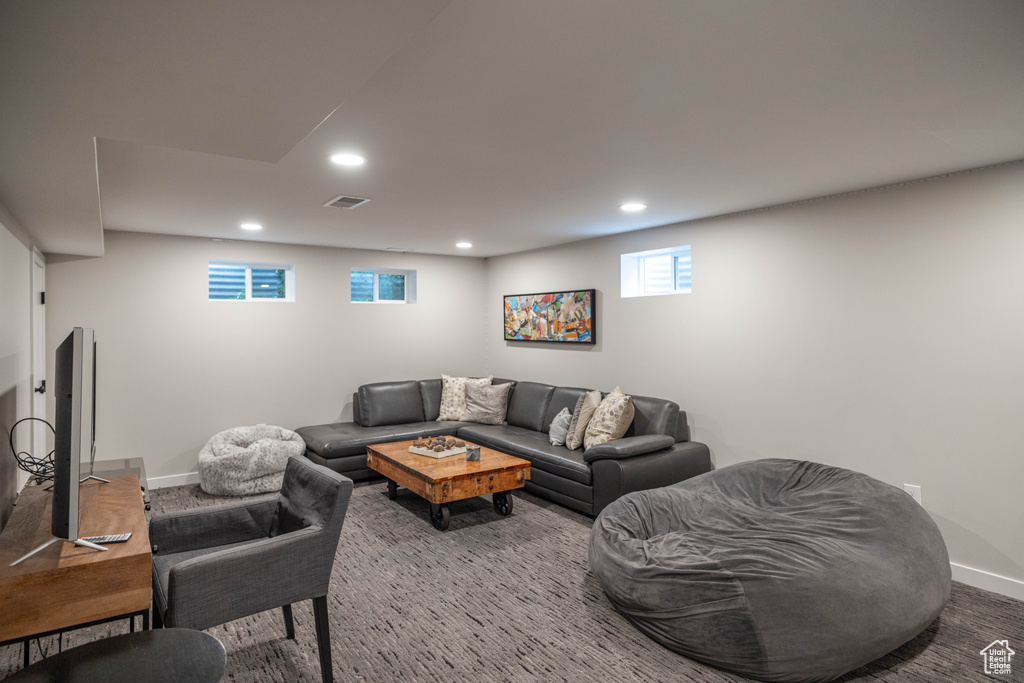 Living room with carpet