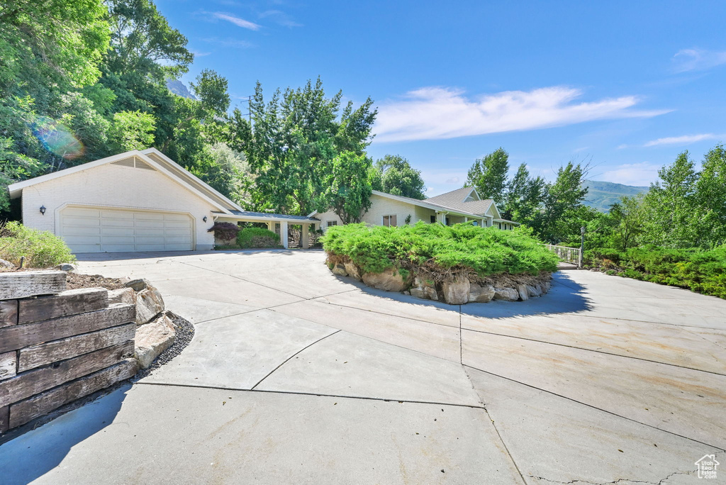 View of front of home with concrete driveway