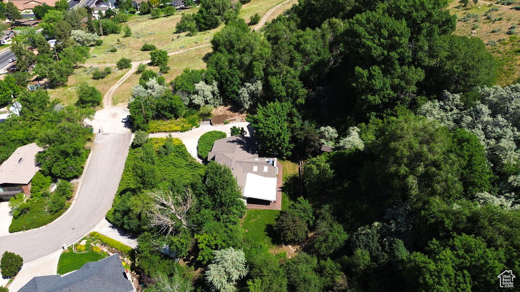 Aerial overview of property\'s location with nearby suburban area
