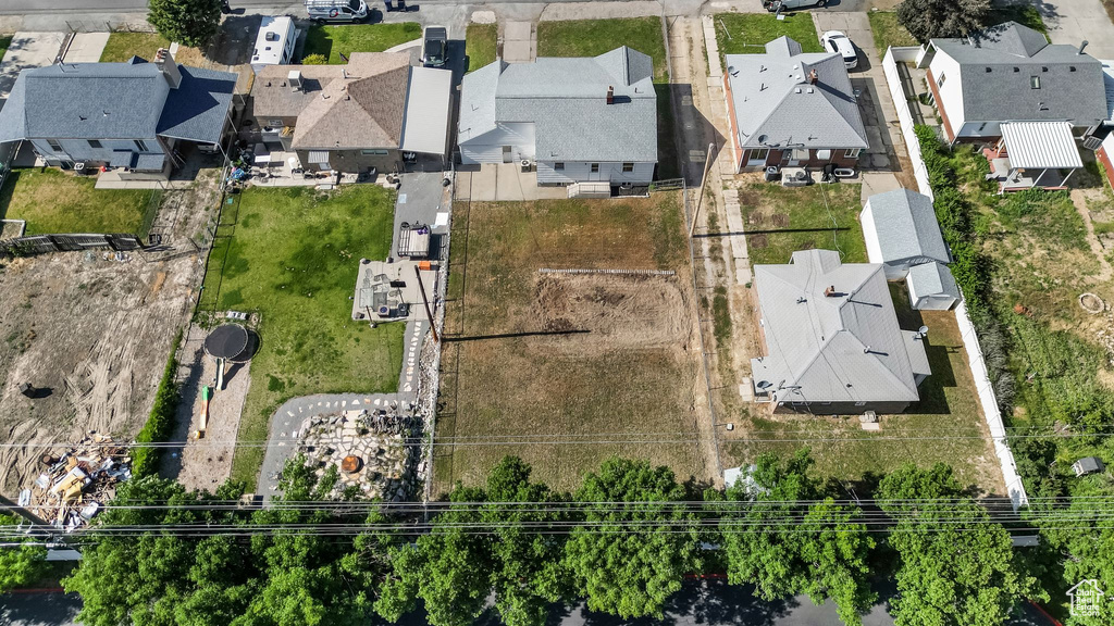 Aerial perspective of suburban area