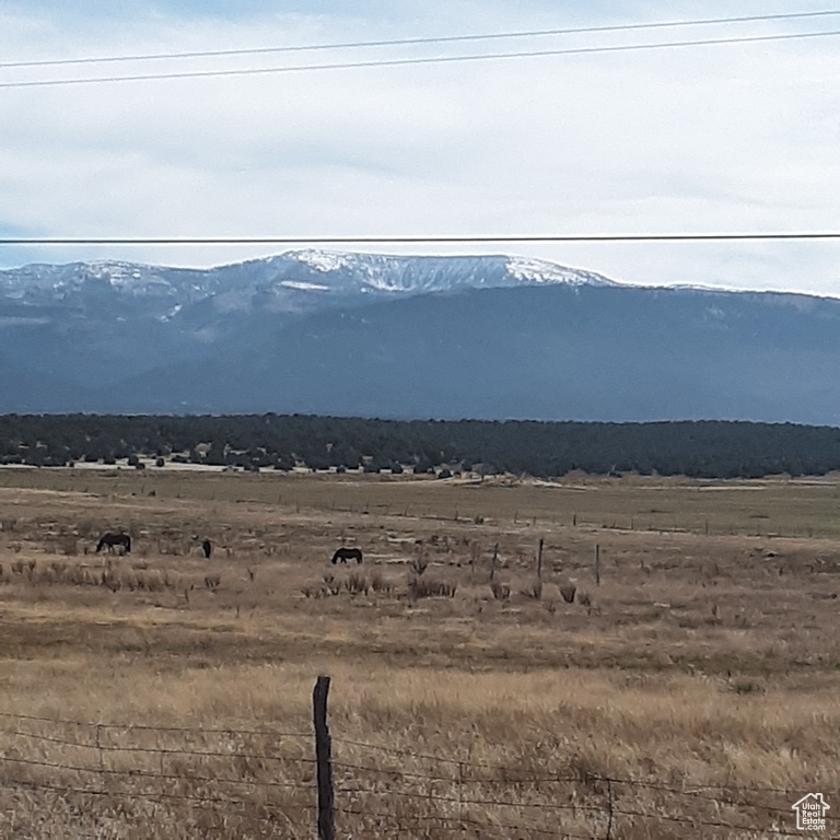 Mountain view with rural landscape