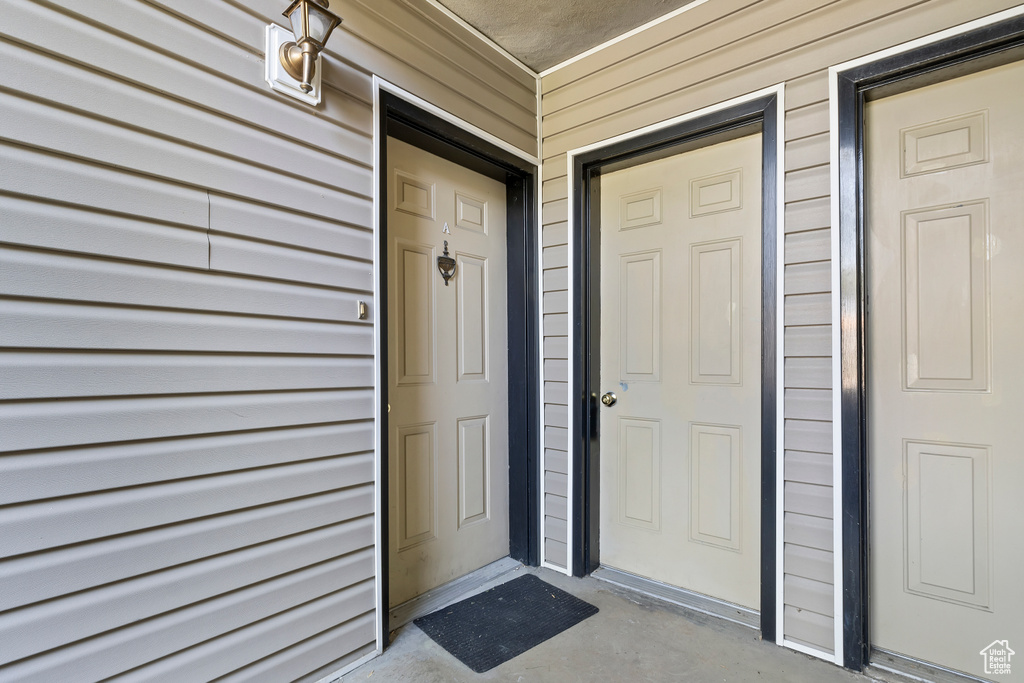 View of doorway to property